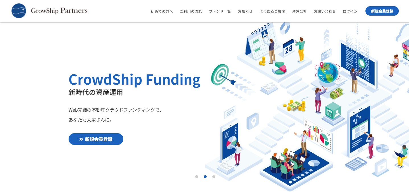 グローシップ・パートナーズ、不動産特定共同事業者向けに投資型クラウドファンディングシステム「CrowdShip Funding」SaaSモデルをリリース